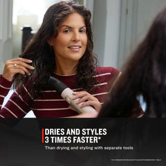 Remington mixed thermal bristles and barrel close-up for gentle smoothing benefit
