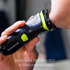 Remington Ultrastyle stubble attachment snapped on to create clean short-beard benefit