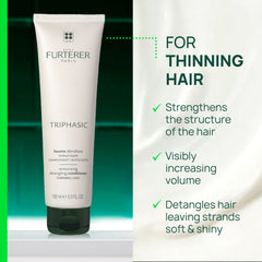 René Furterer pump and label detail highlighting ingredients and clear usage info