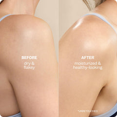 RENPURE lotion texture swipe showing lightweight, fast-absorbing cream