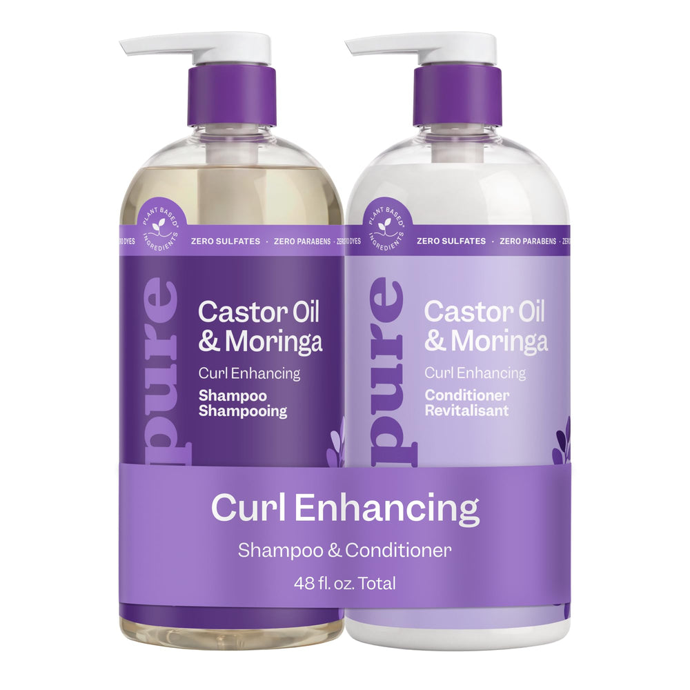 Renpure front packaging 2x24oz showing duo and curl benefit