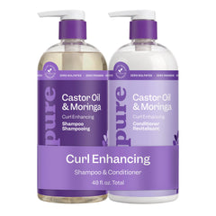 Renpure front packaging 2x24oz showing duo and curl benefit