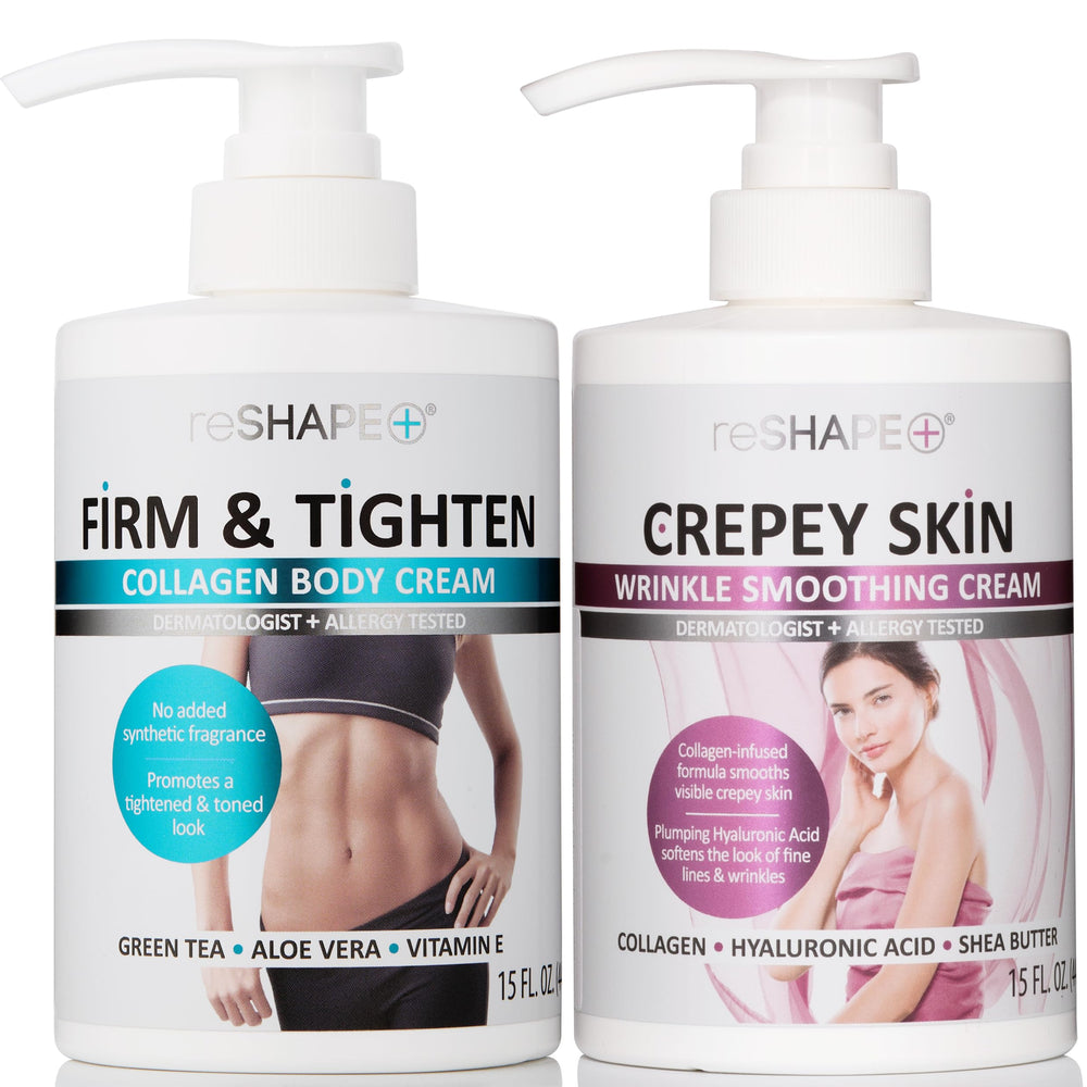 Reshape+ front packaging showing both 15 fl oz bottles and product benefits