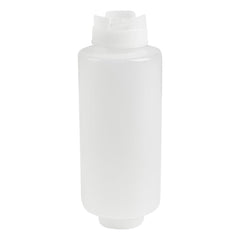 Restaurantware dispensing cap closeup highlighting silicone valve for controlled portions