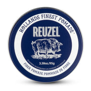 REUZEL front tub view showing product branding and compact packaging benefit