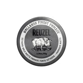 REUZEL jar front view showing compact design and product benefit of strong hold