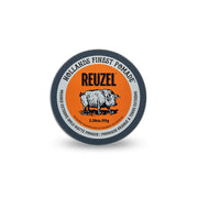 REUZEL front tin view showing label and strong-hold benefit