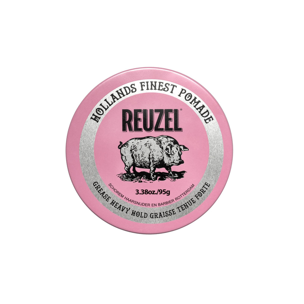 REUZEL front tin shot showing label and compact size for travel