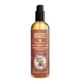REUZEL bottle front view showing label and 12 oz size benefit