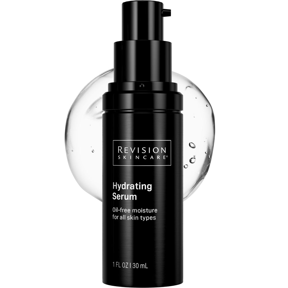 Revision Skincare front bottle image showing compact 1 oz size and hydration benefits