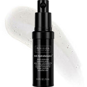 Revision Skincare HA HydraSerum front packaging showing compact bottle and brand benefits