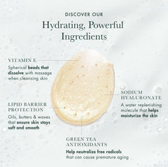 RéVive creamy foam texture close-up demonstrating gentle, hydrating lather