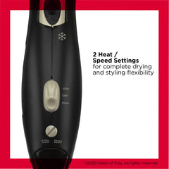 REVLON triple-ceramic texture close-up indicating even heating and reduced frizz benefit