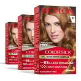 Revlon ColorSilk front packaging showing shade and benefits for vibrant color