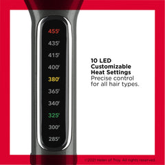 Revlon LED display and buttons for precise temperature control and quick setting selection