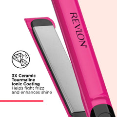 Revlon close-up of ceramic tourmaline plates highlighting smooth glide benefit