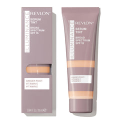 Revlon Illuminance front packaging shows bottle and shade, brand hydration benefit
