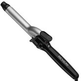 REVLON front view of curling iron showing full barrel and controls for versatile styling