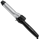 REVLON curling iron front view showing barrel and clamp benefit of professional styling