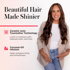 REVLON SmoothStay digital display and controls for precise temperature selection benefit