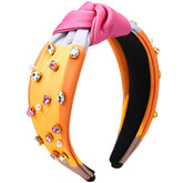 Riceshoot yellow headband front packaging shows vibrant teacher-themed style and comfort