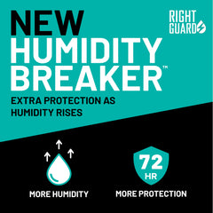 Right Guard stick open top view showing clear glide for easy application
