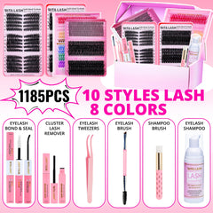 RITALASH close-up of tapered cluster lash tips for natural seamless blending