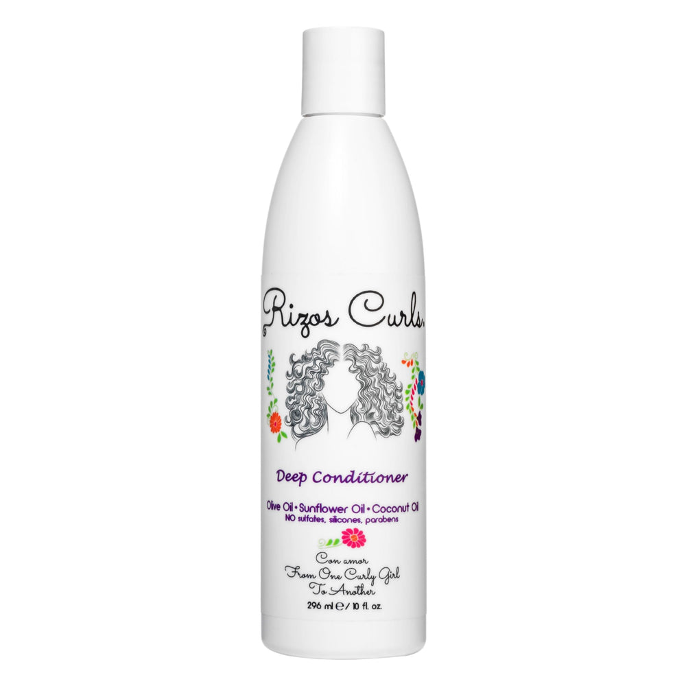 Rizos Curls jar front view showing product label and nourishing benefits