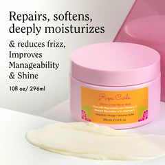 Rizos Curls close-up texture showing creamy mask for easy application and slip