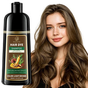 RKQNIER front packaging showing light brown shampoo bottle and benefits