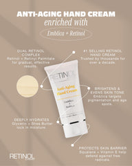 Robanda retinol hand cream next to keys and phone showing portable 3 oz size and travel convenience