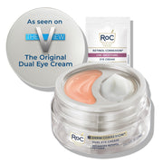 RoC front packaging showing dual eye cream and clear benefits