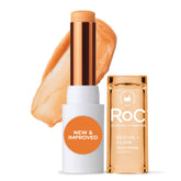 RoC front view of stick applicator showing compact design and brightening benefit