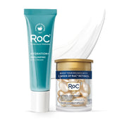 RoC jar front view showing product and clear benefits