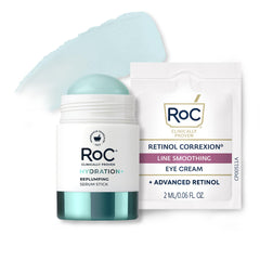 RoC serum stick front packaging showing product clarity and portability