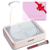 rolokit front view showing compact dust collector and lamp for tidy manicure stations