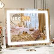 ROLOVE front view of large 22x18 vanity mirror showing full-face visibility benefit