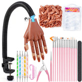 Rolybag front view of practice hand and included kit for quick setup