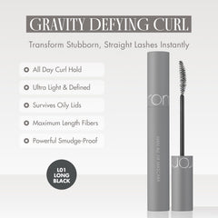 rom&nd Han All Fix Mascara wand closeup displaying fine bristles for separating and lengthening lashes
