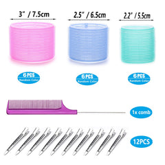 ROPİKIS velcro-roll texture close-up that grips hair gently without heat damage