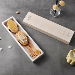 ROSENA natural boar bristles close-up showing texture for effective gentle exfoliation