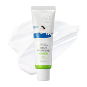 ROUND LAB front packaging showing SPF50+ protection and compact design