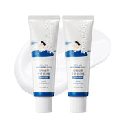 ROUND LAB front packaging showing two sunscreens and durable protection
