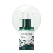 ROUND LAB front bottle view showing label and glass ampoule, communicates calming care