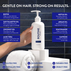 Close-up foam texture of Routine Wellness showing gentle cleaning benefit