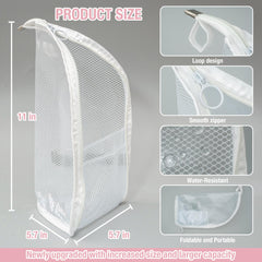 ROVLET open and hanging on hook for counter-free access
