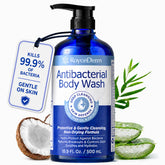 Roycederm front bottle showing product benefits for clearer skin