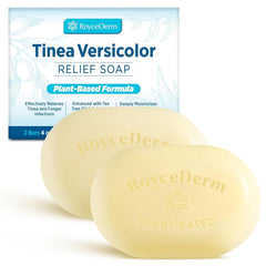 RoyceDerm bar front packaging showing label and benefits for clear use
