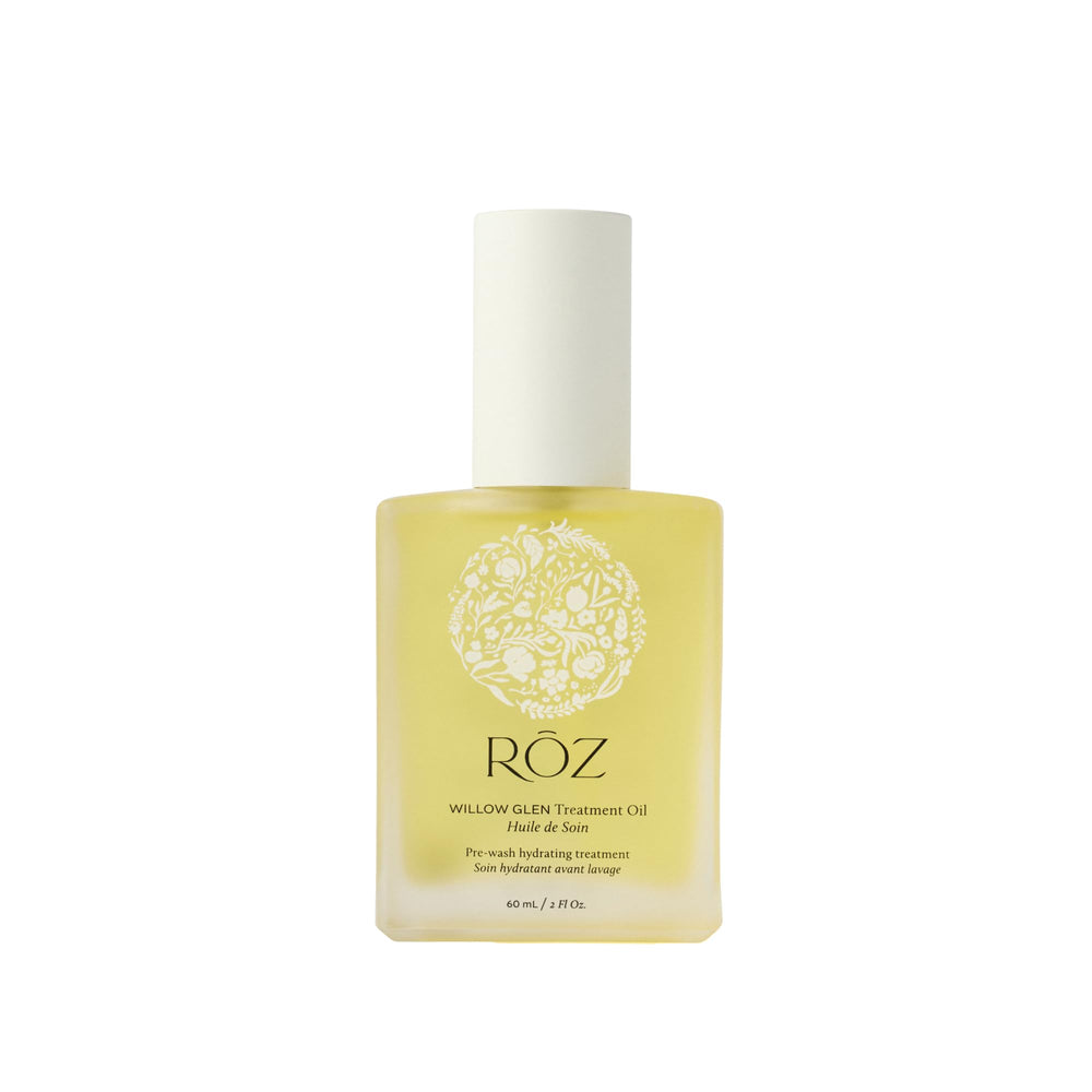 RŌZ bottle front view showing label and compact travel size benefit