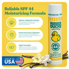 Rubber Ducky open stick revealing smooth clear texture for easy reapplication